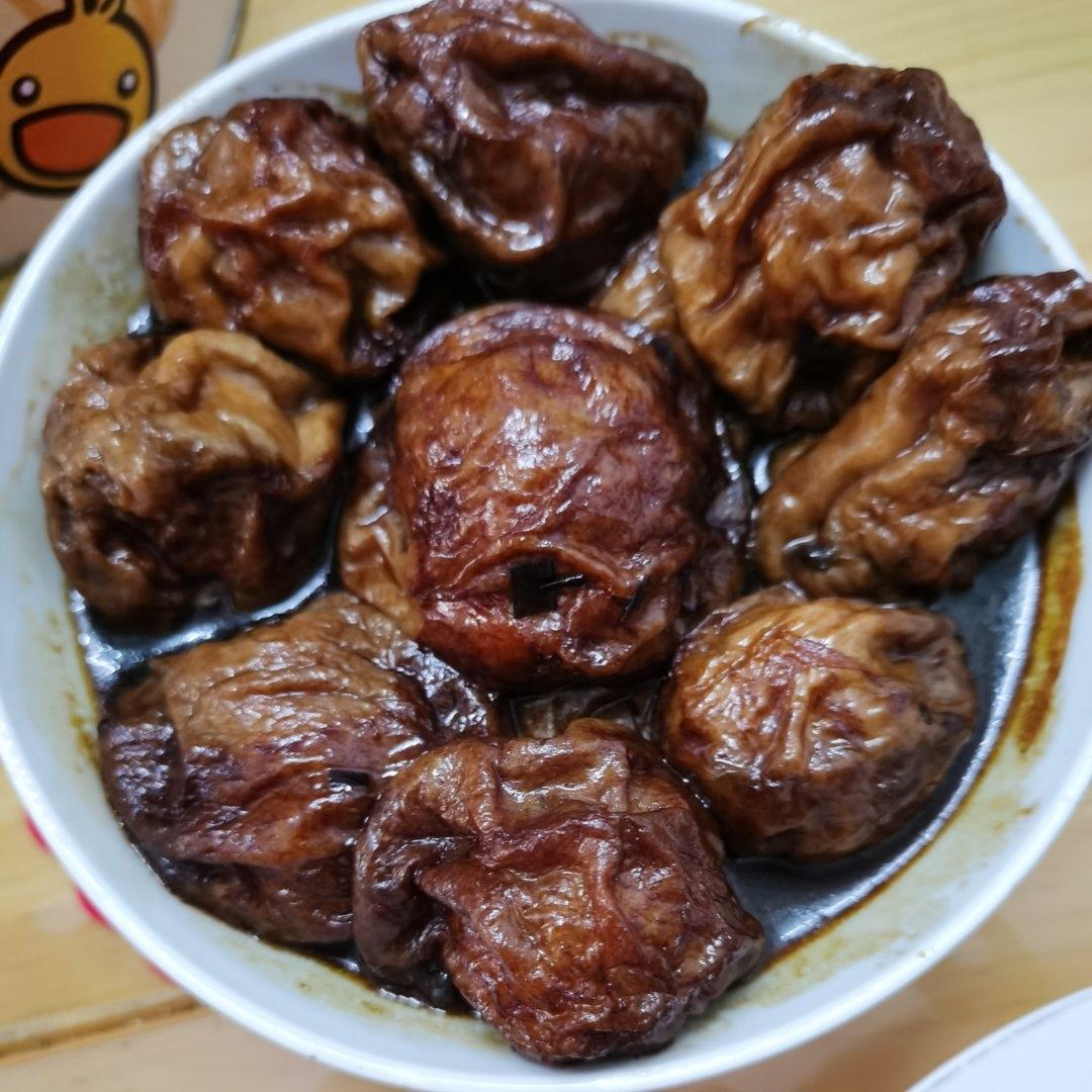 红烧油面筋塞肉