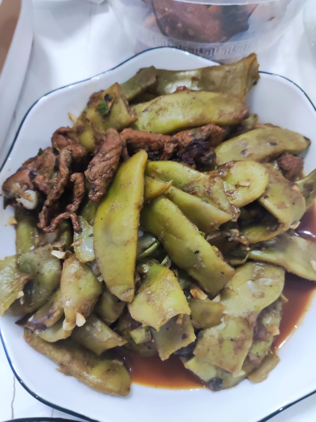 超级好做好吃的【素烧油豆角】