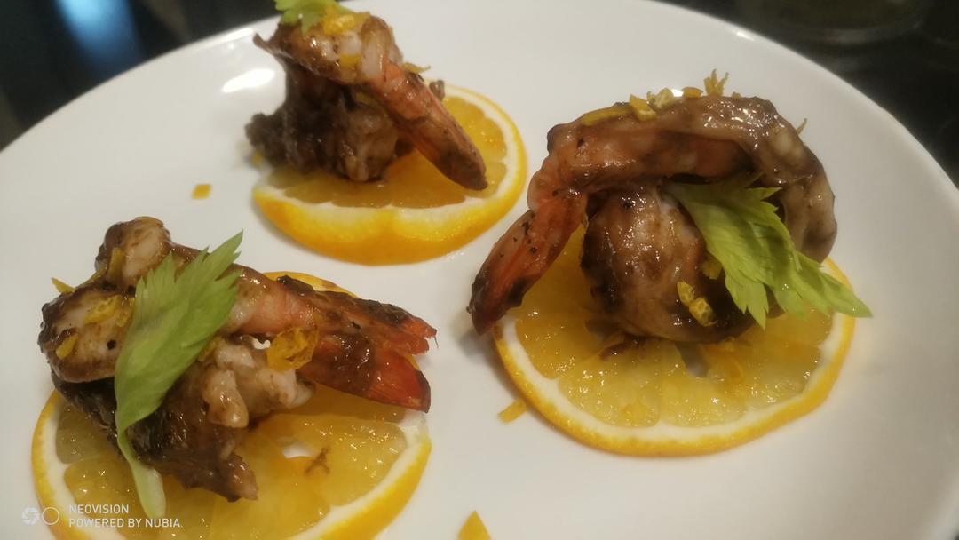 ㊙️在家米其林——香橙黑蒜芥末虾球