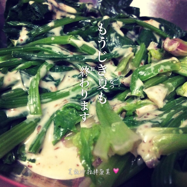 芝麻沙拉汁凉拌菠菜