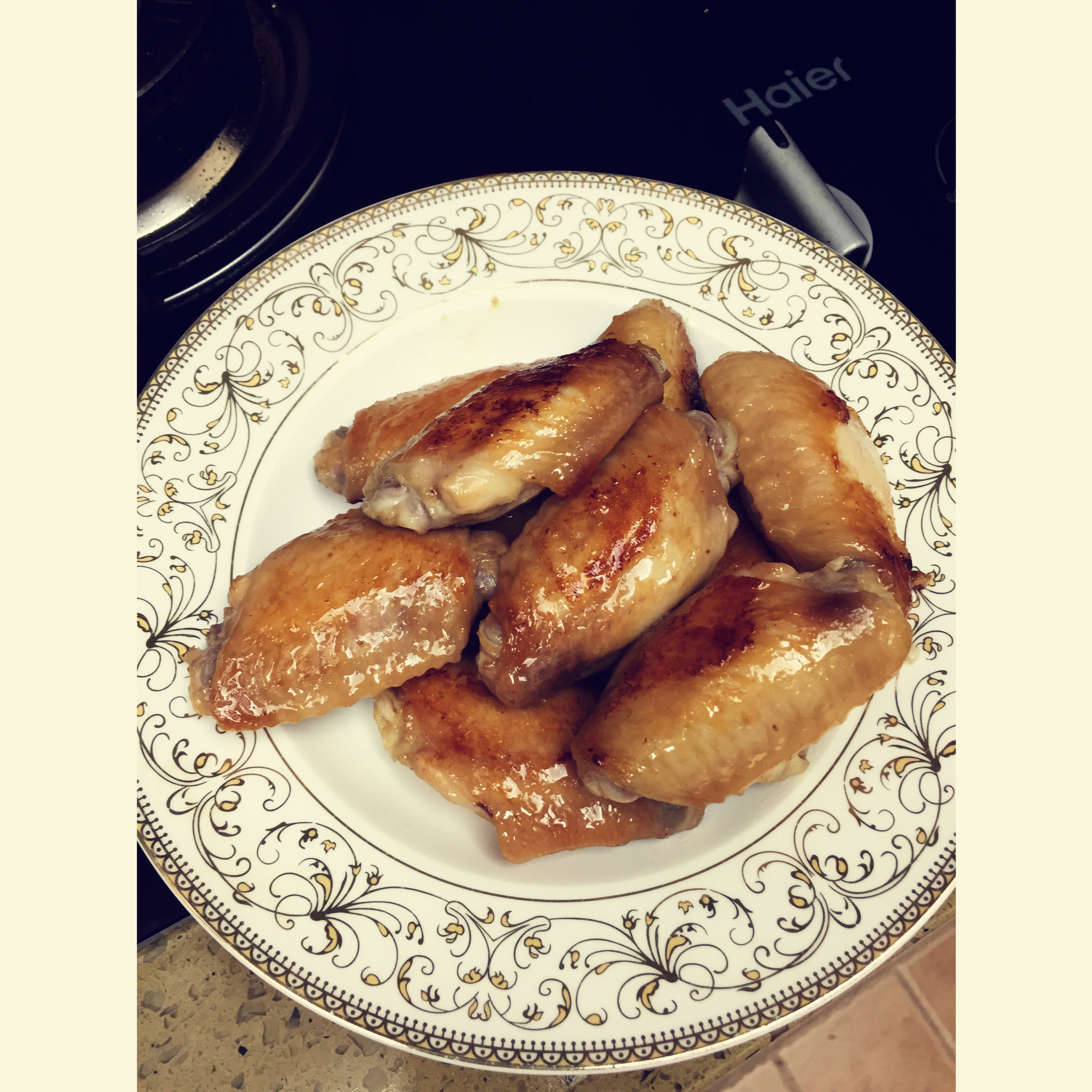 电饼铛煎鸡翅
