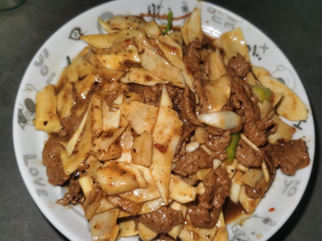 茭白炒牛肉