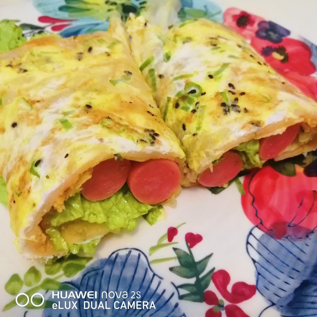手抓饼版煎饼果子的做法