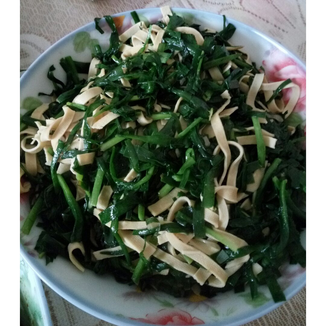 千张丝炒韭菜