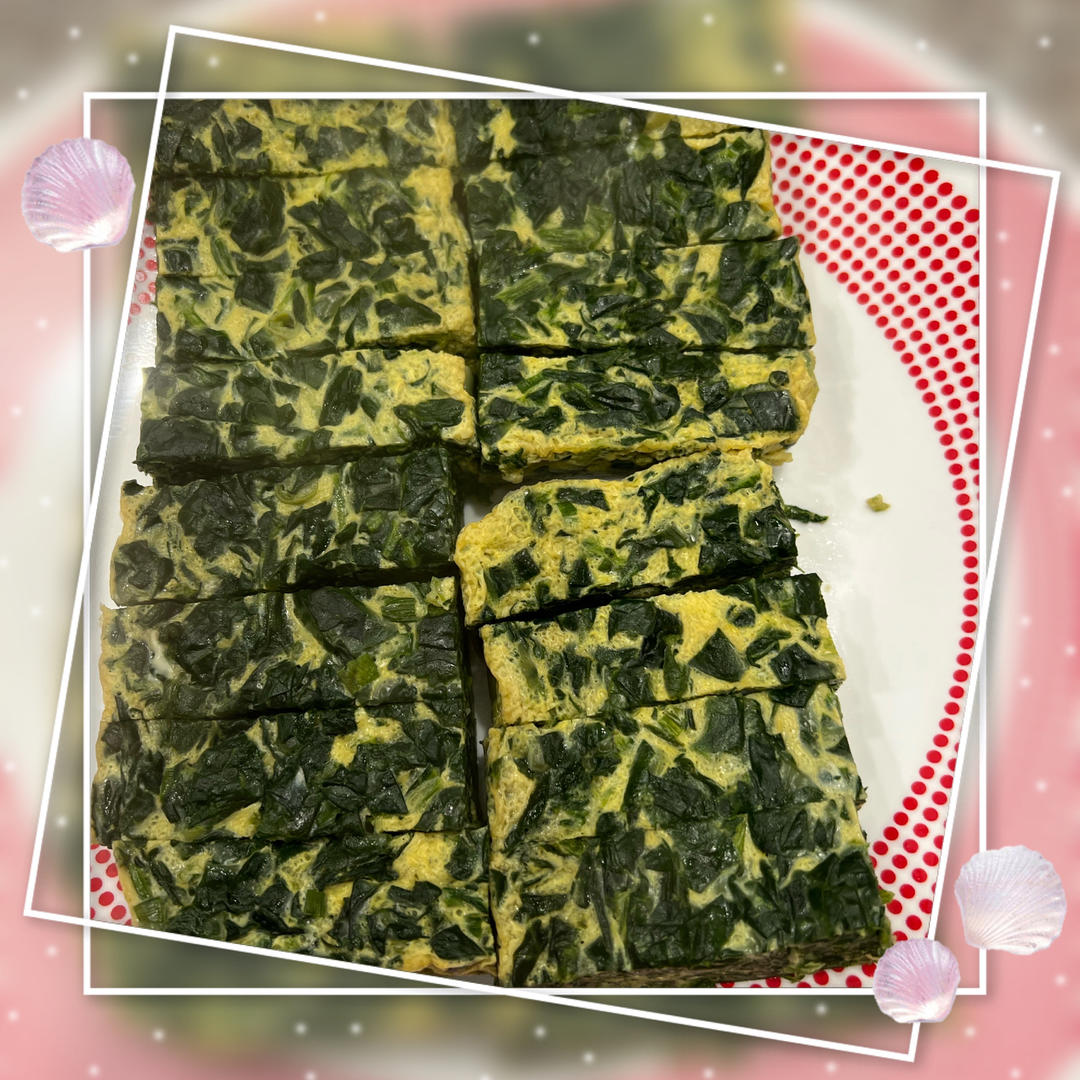 蘸汁菠菜鸡蛋糕——春季养生多吃菠菜