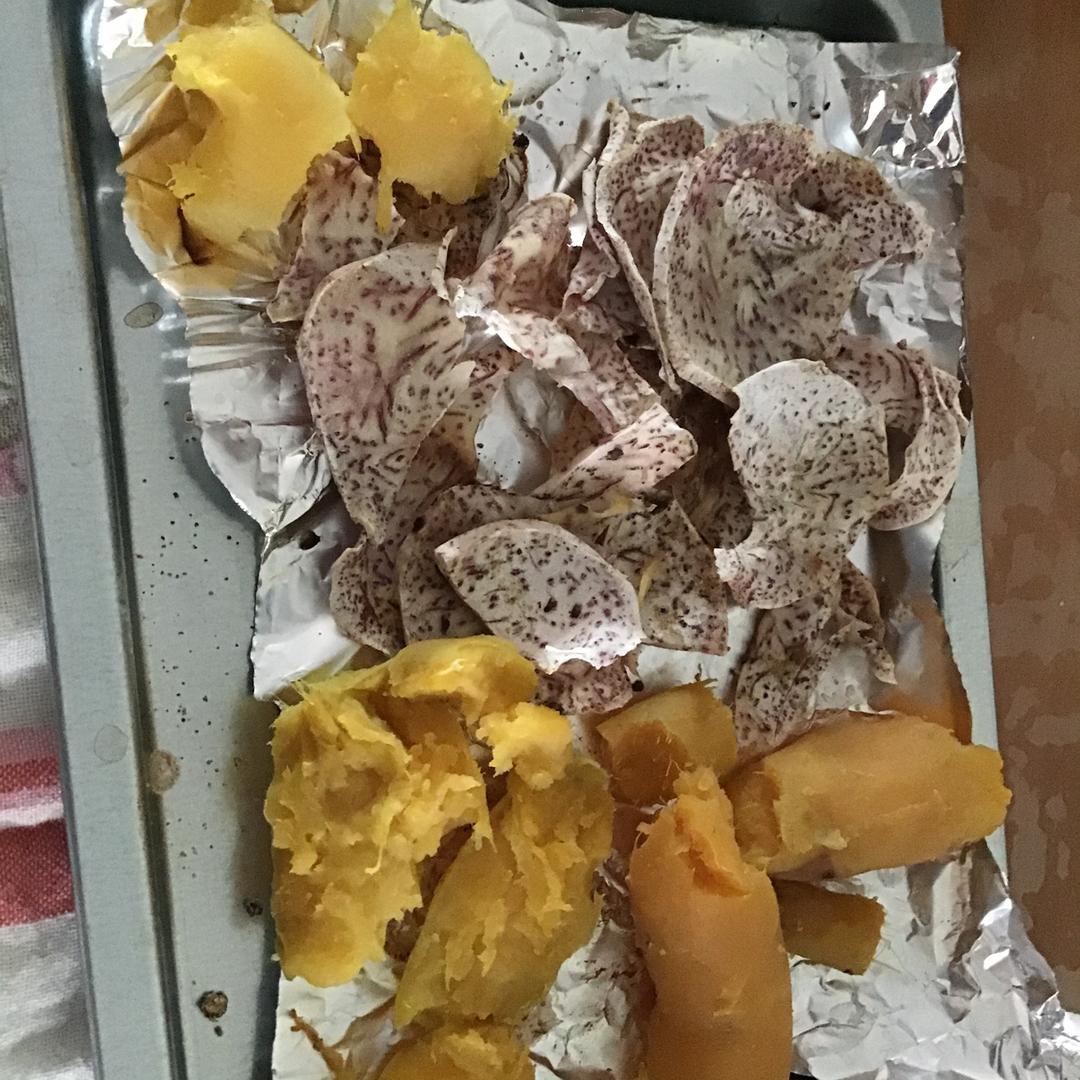 烤箱烤杂蔬芋头南瓜金针菇郫县豆瓣