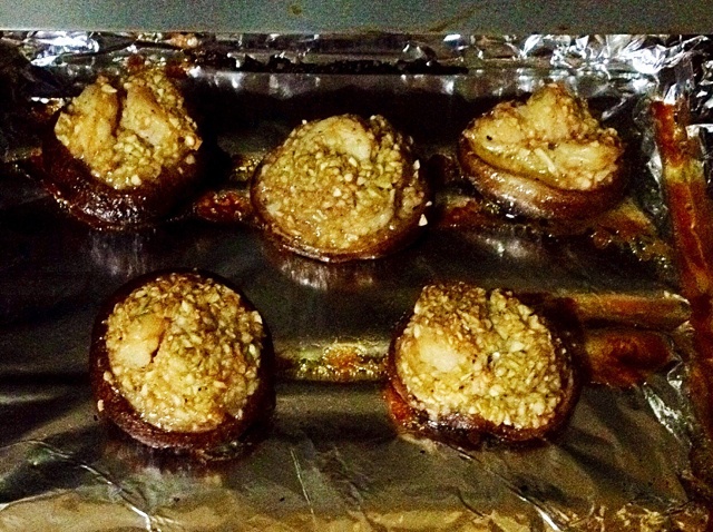 蒜茸虾仁香菇盏