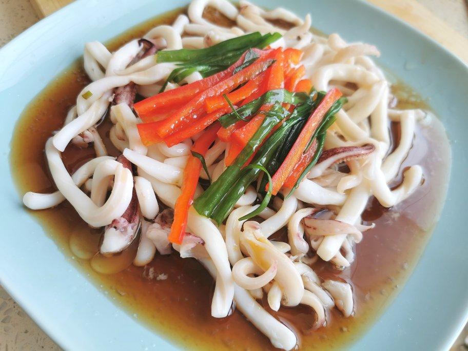 超简单清蒸鱿鱼做法