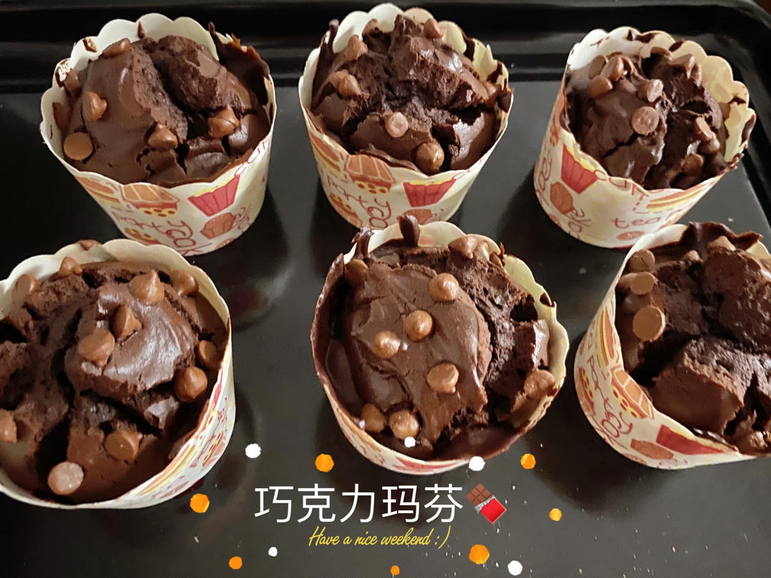 超简单的星巴克巧克力麦芬~~更新啦~无需打发