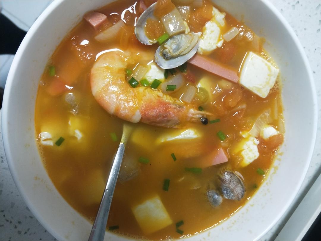 海鲜豆腐汤的做法
