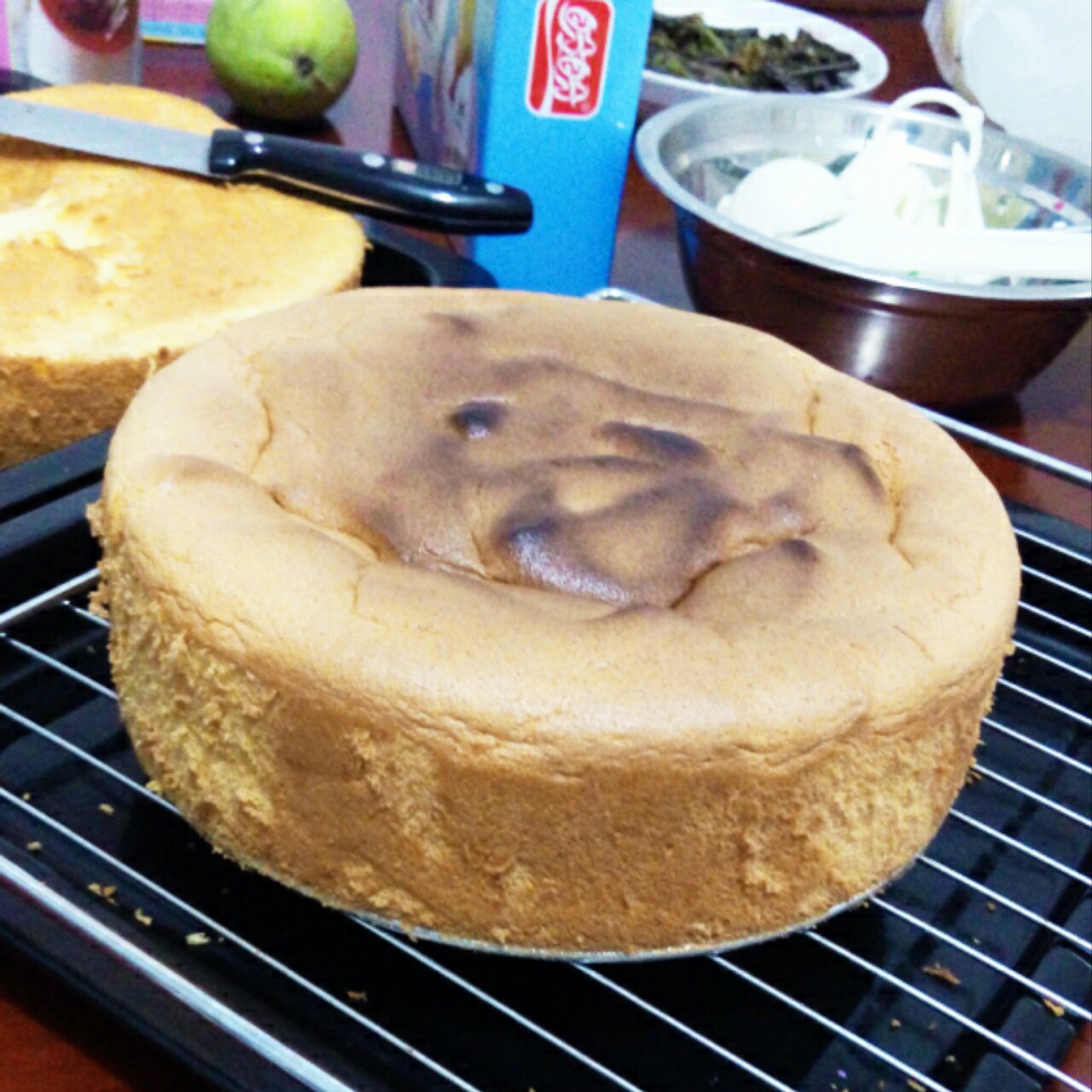 8寸戚风蛋糕（改良君之配方）#皮黑森林#