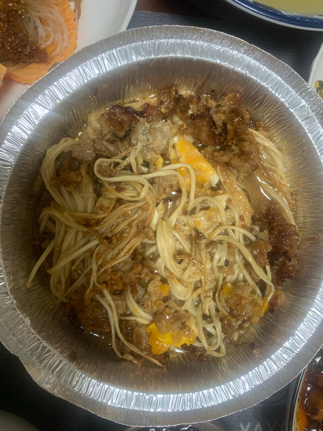 空气炸锅料理 | 低卡金针菇烤蛋
