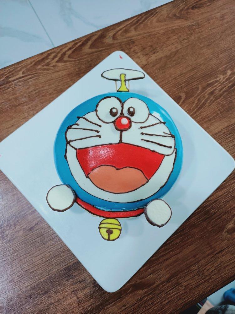 友友妈妈做的芝士淋面转印蛋糕卡通造型