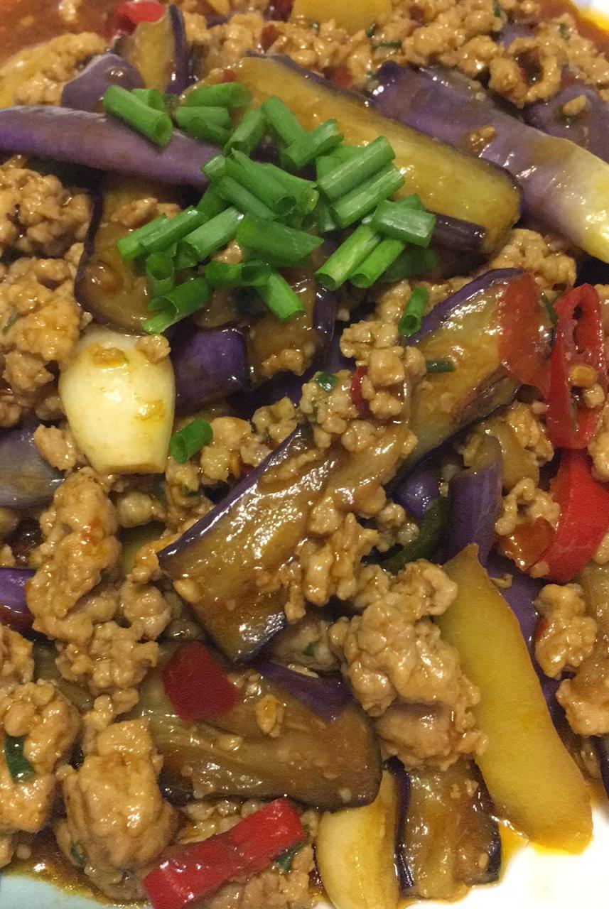 红烧肉沫茄子