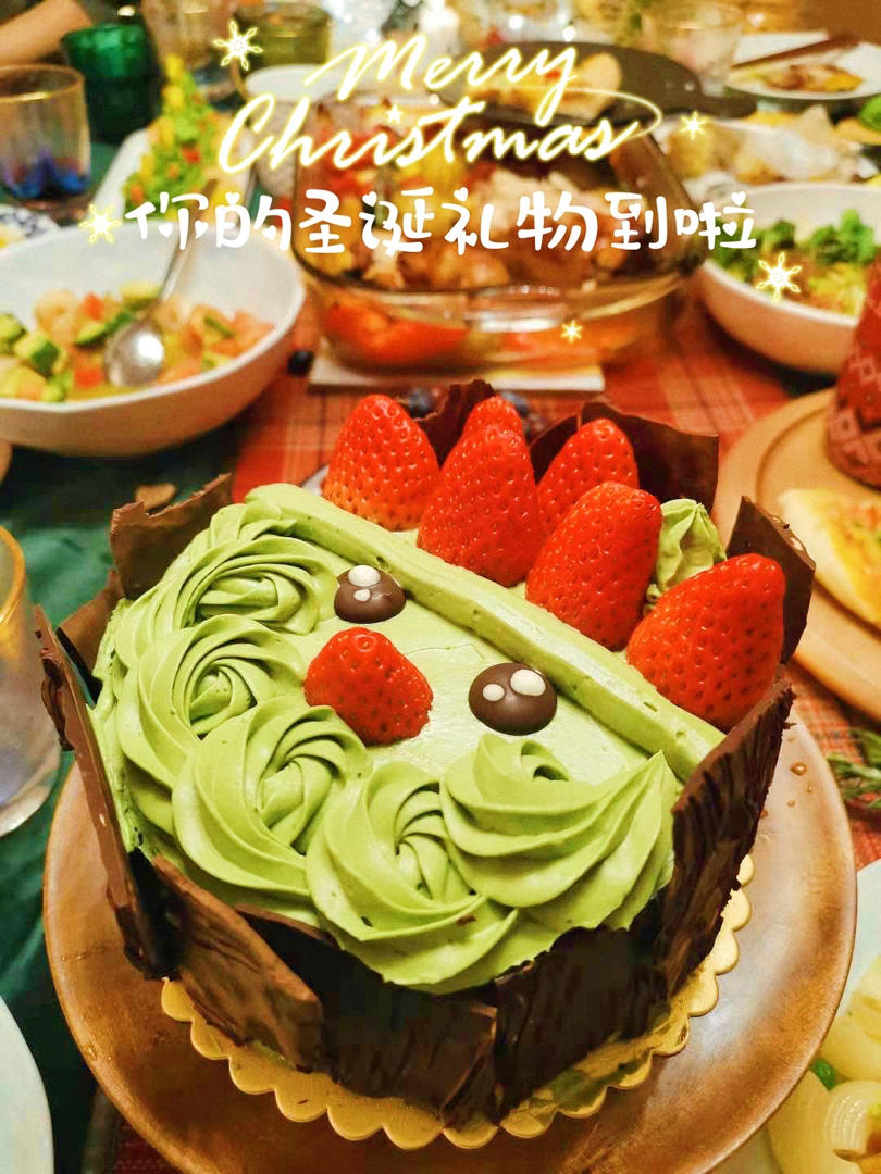 【圣诞树桩蛋糕】