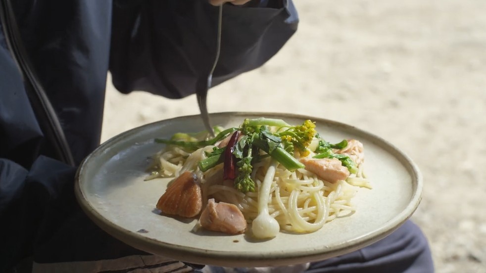 小森林の野蒜炒鲑鱼白菜花意面