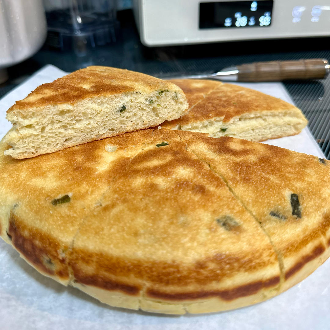 手不沾面做发面大饼