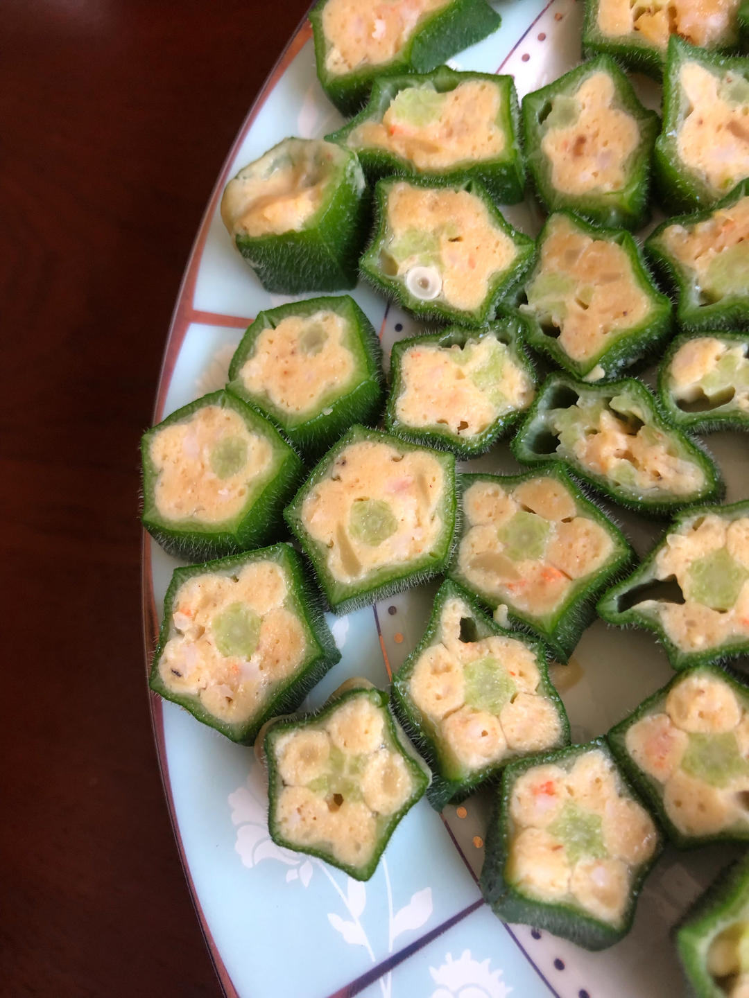 宝宝营养餐系列~秋葵鲜虾酿