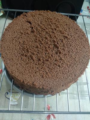 6寸戚风巧克力蛋糕的做法 步骤20