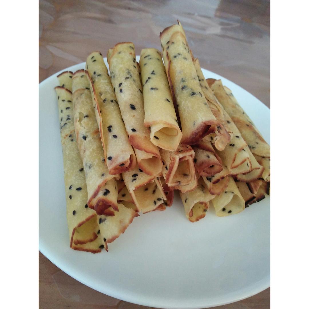 平底锅脆皮蛋卷