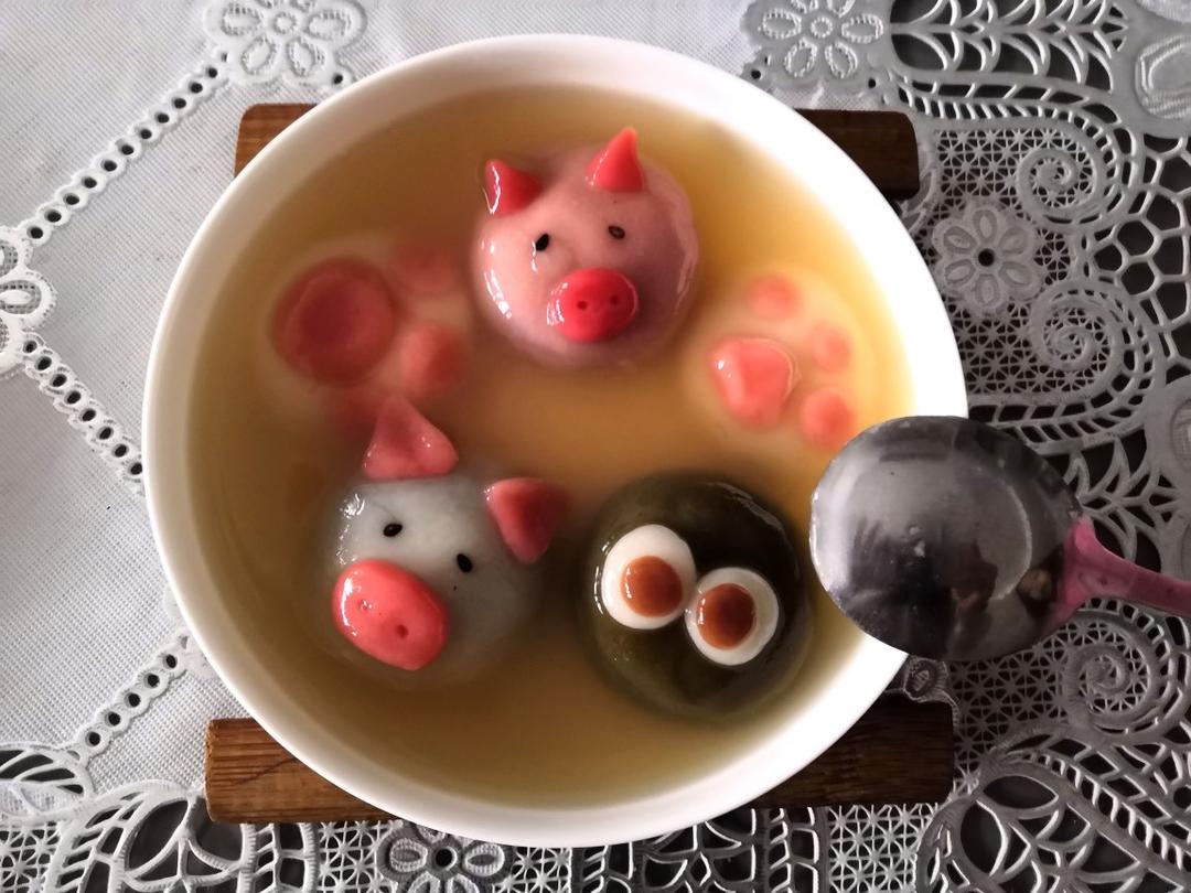 猪猪汤圆卡通汤圆大集合