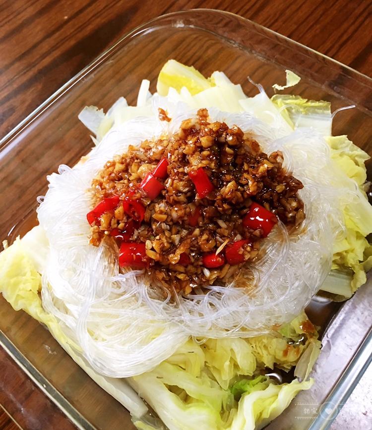 健康素食之大盘娃娃菜蒸粉丝