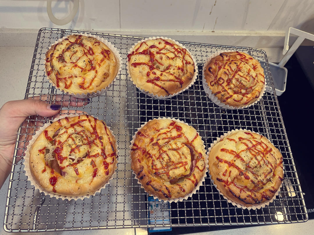 🍕披萨面包卷｜一次发酵｜方便快手