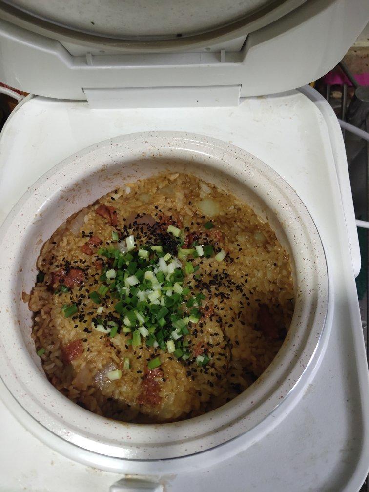 【不素懒人便当】腊肠煲仔饭 电饭煲一锅出