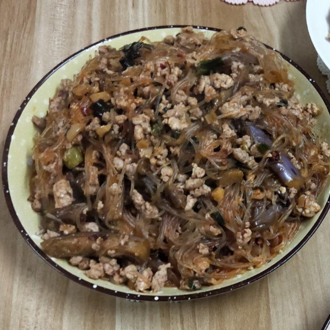 肉末茄子粉丝煲