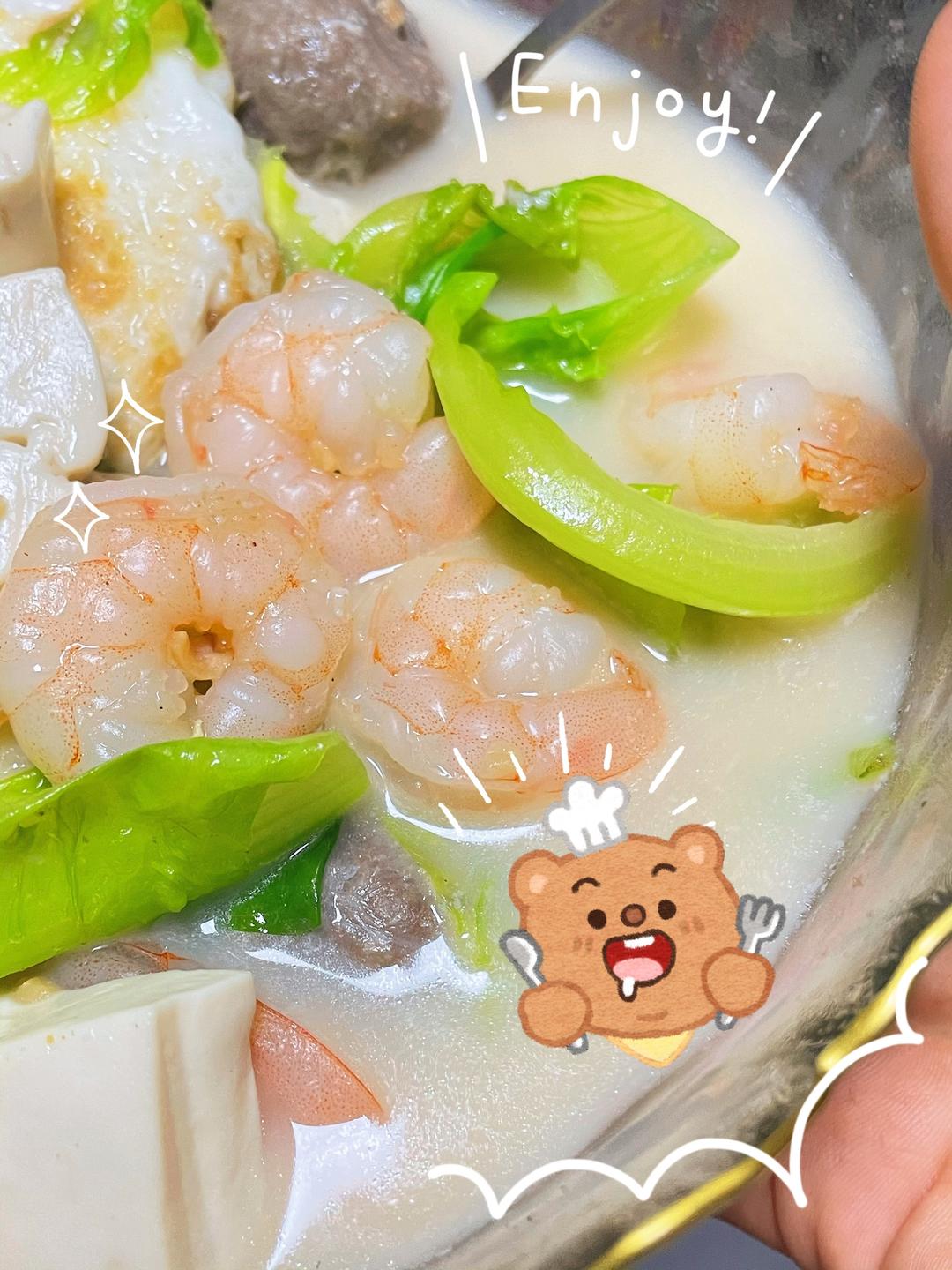 嫩到掉牙，虾仁豆腐鸡蛋汤