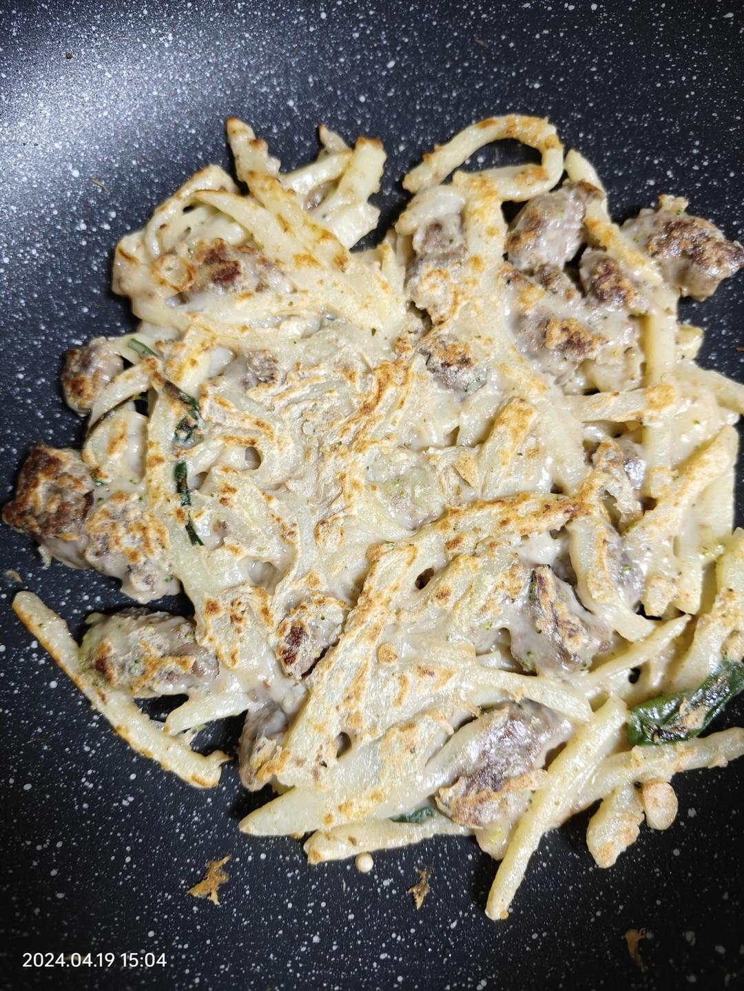 土豆丝鸡蛋饼