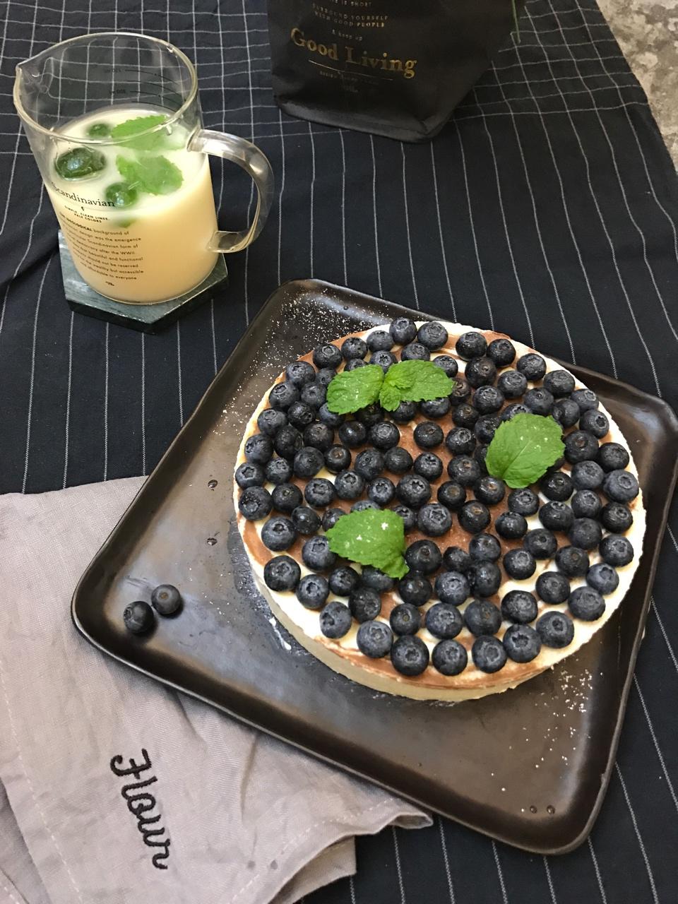 大理石纹酸奶慕斯蛋糕（免烤）