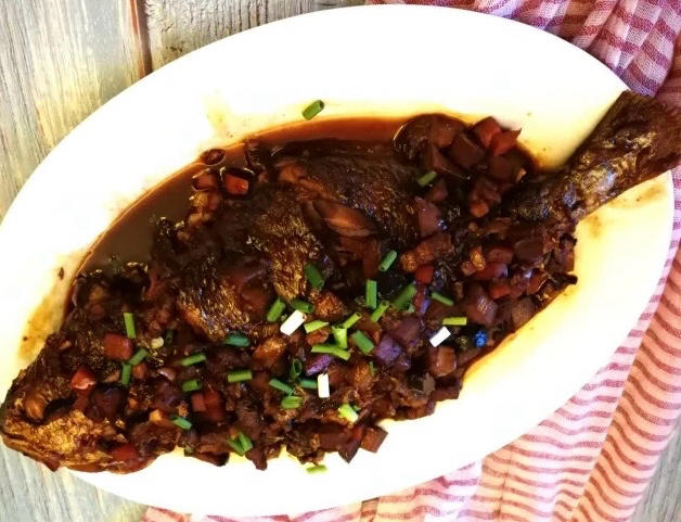 老干妈干烧黄鱼