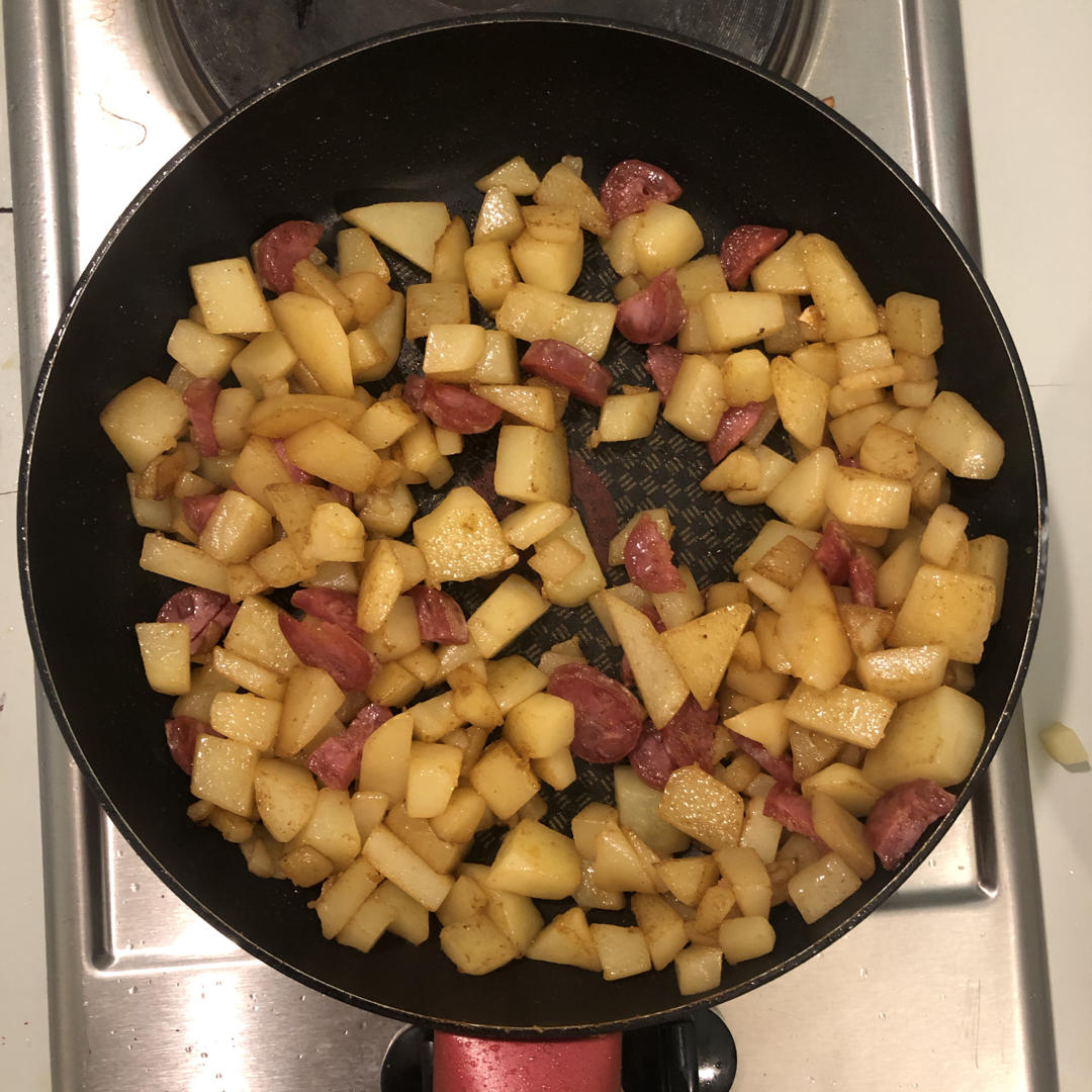 孜然火腿土豆丁