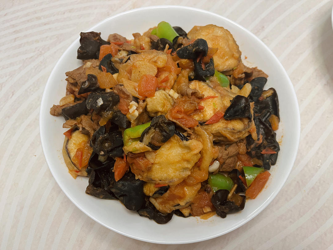 老妈的拿手菜 西红柿炒茄盒（西北风味儿）