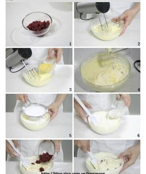 蔓越莓纸杯蛋糕（宝宝版）的做法 步骤2