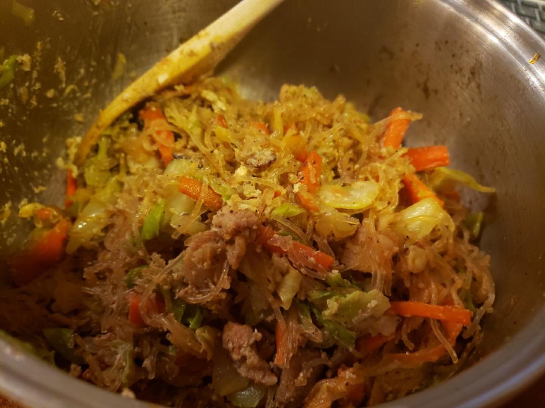 包菜鸡蛋炒粉丝
