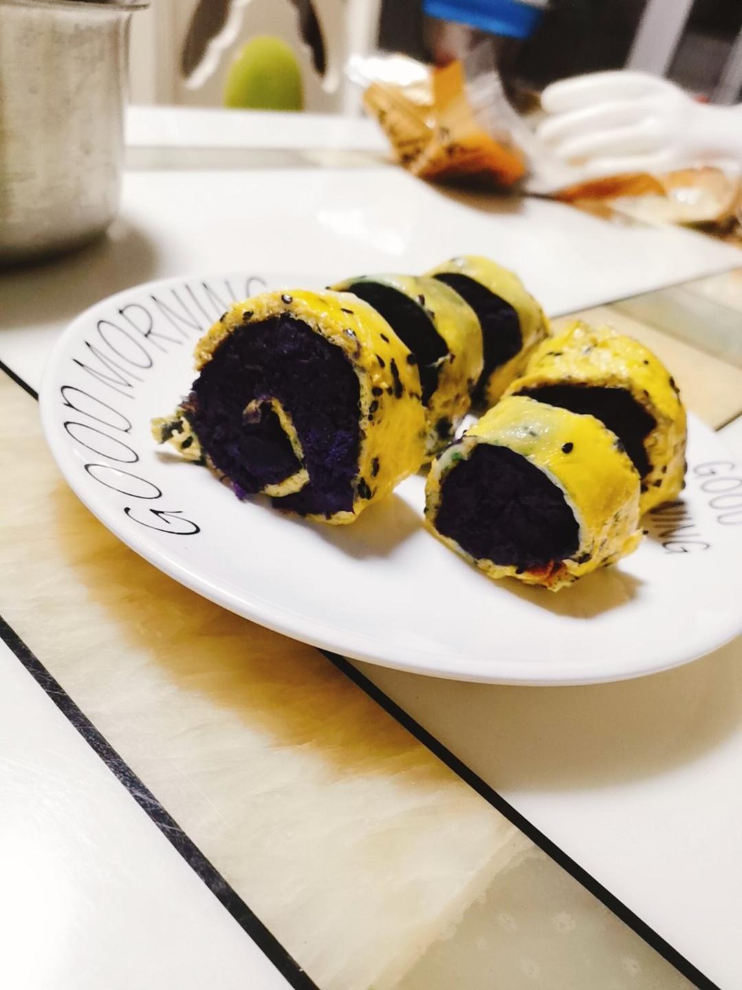 无糖少油的紫薯卷