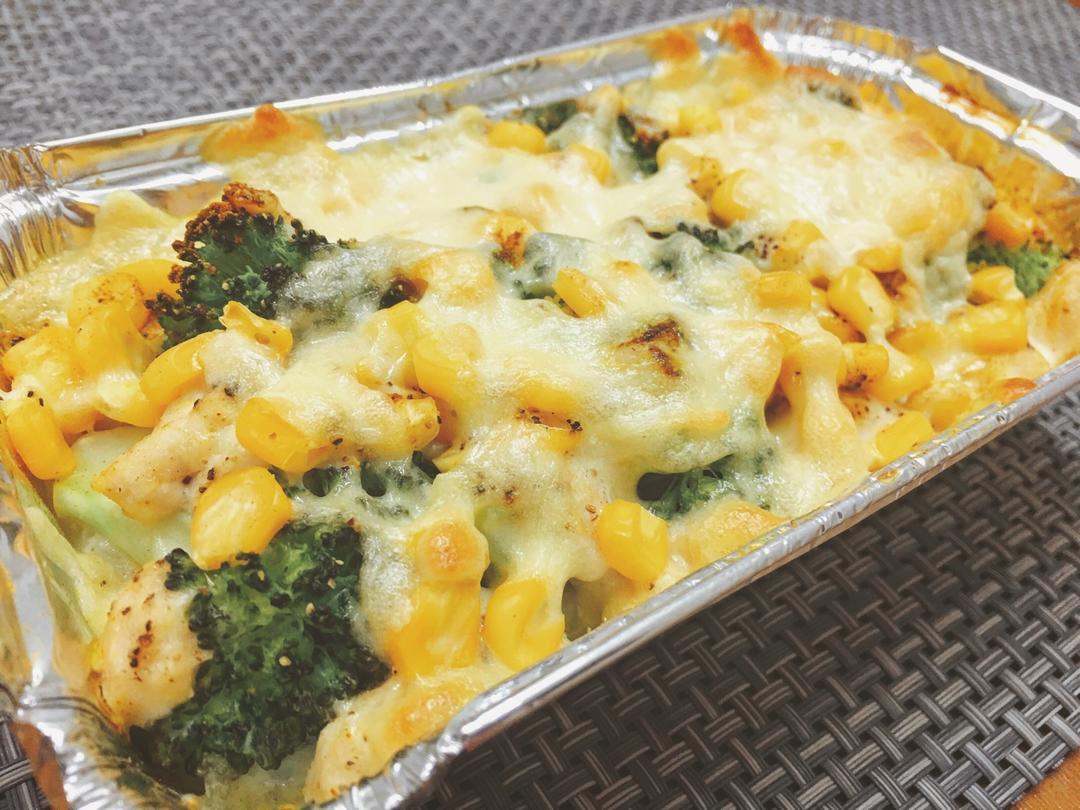 奶香蔬菜鸡胸肉烤饭 低脂减脂餐