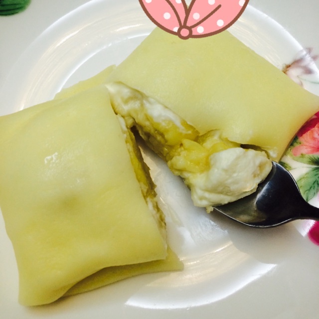 微颖颖做的榴莲班戟