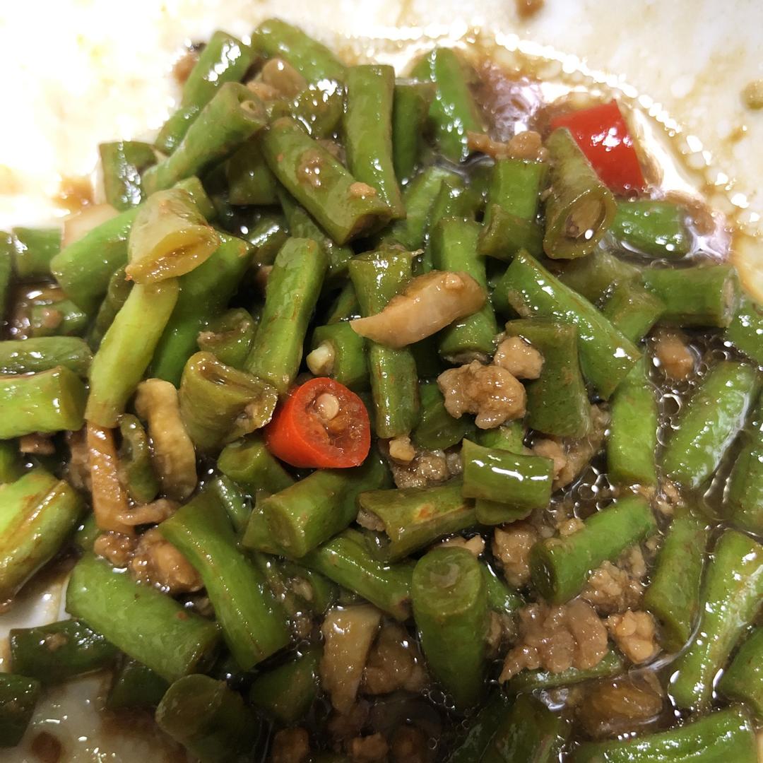 肉沫豆角下饭菜