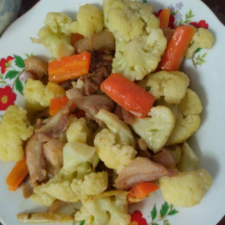 菜花炒肉片