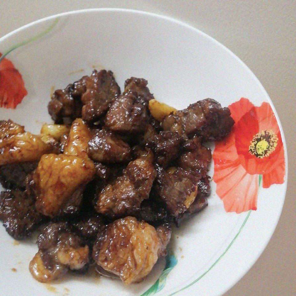 复刻天津桂园餐厅的黑蒜子牛肉粒