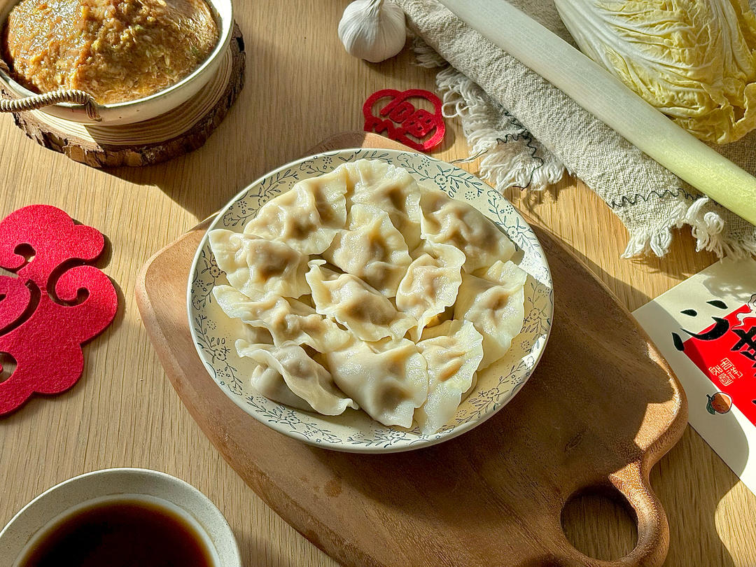 年味儿足⎮经典猪肉白菜馅儿饺子❤️‍🔥（超详细万能肉馅配比）