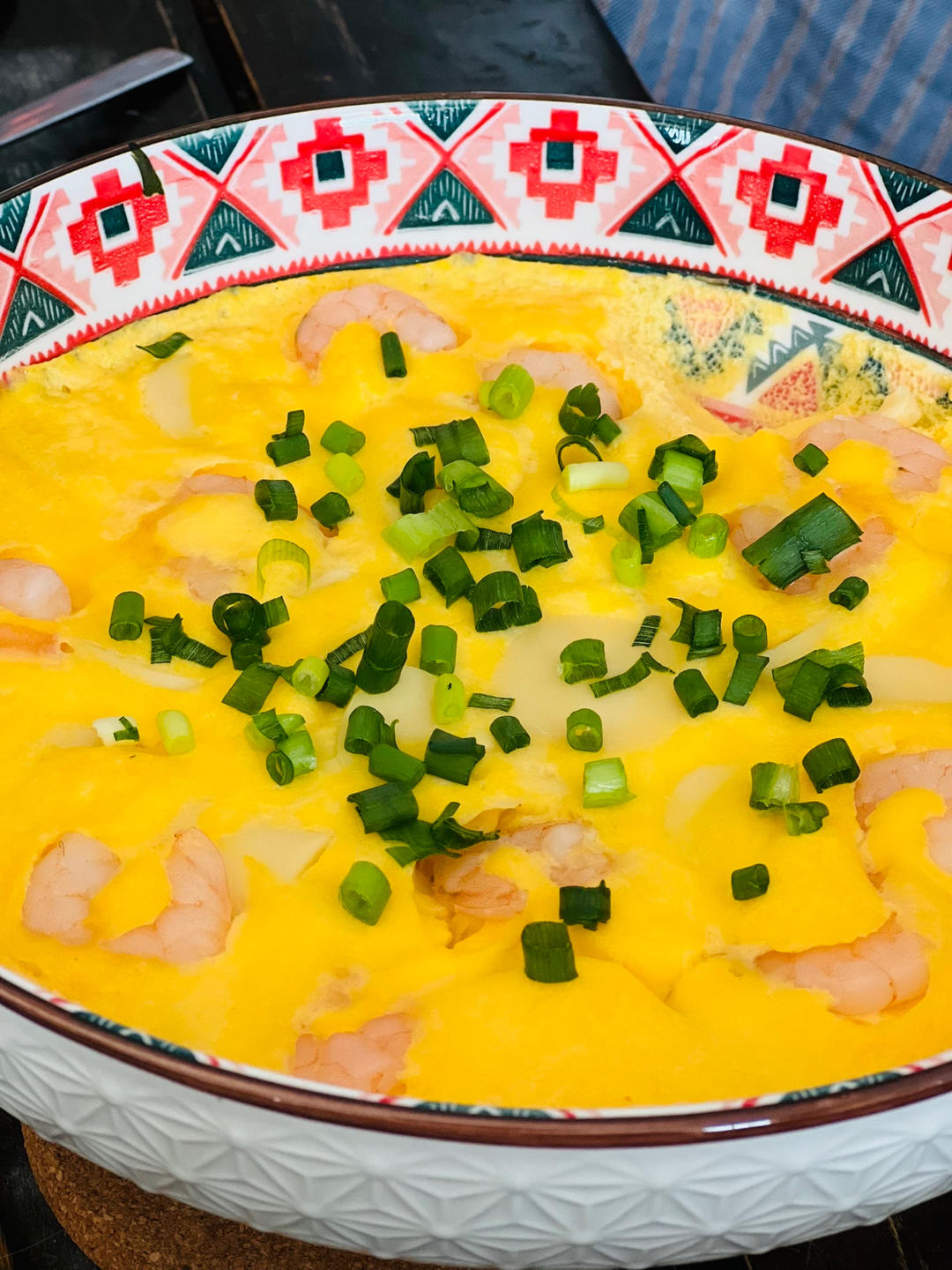 年菜·蒸蒸日上·虾仁蒸蛋