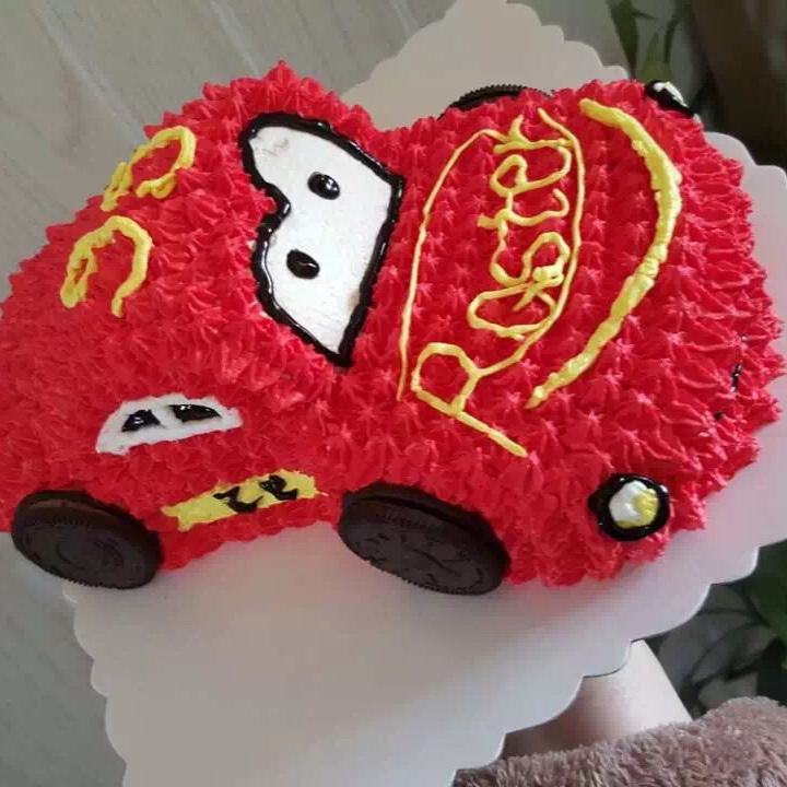 #动感麦昆#汽车蛋糕的拼接方法