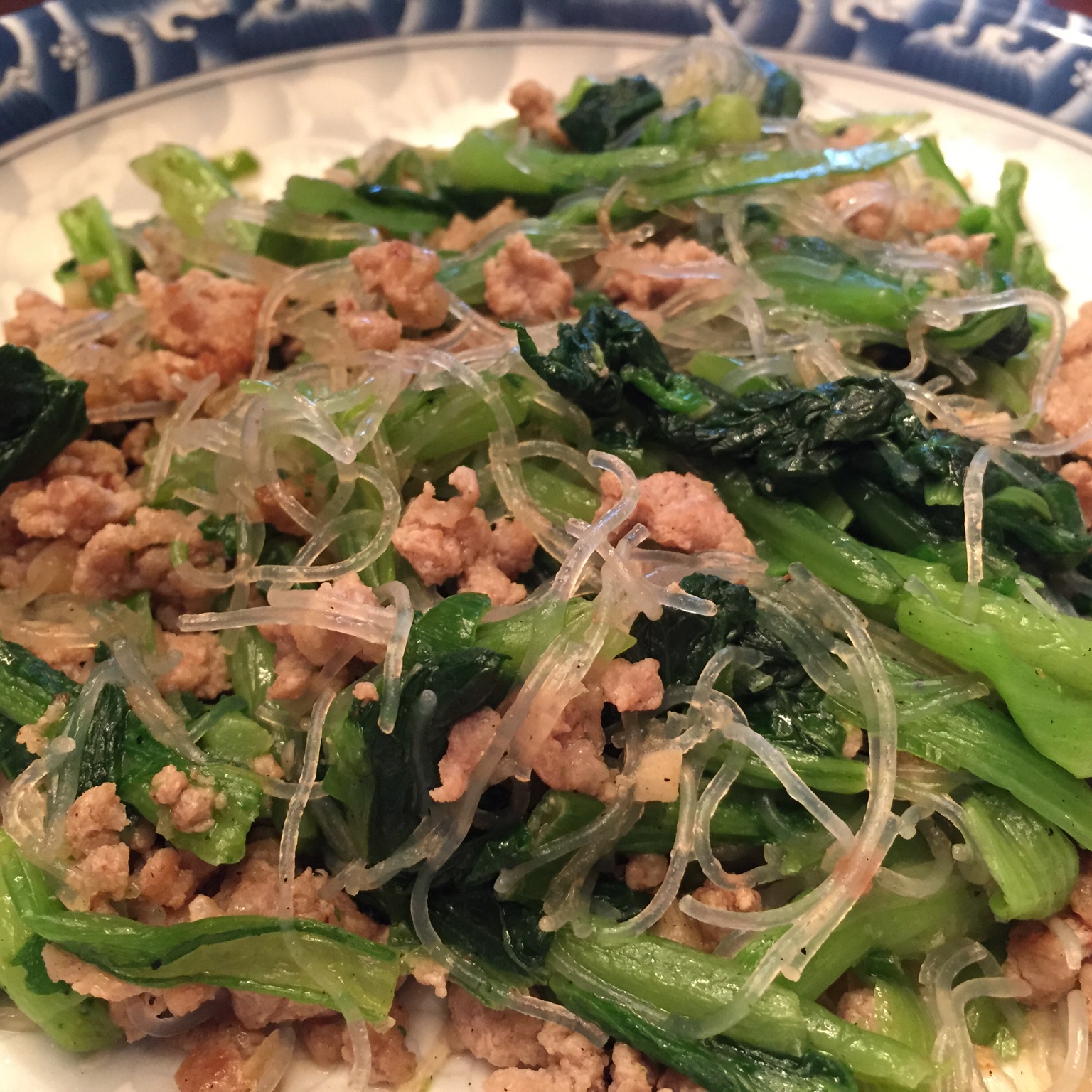 肉末粉丝小白菜