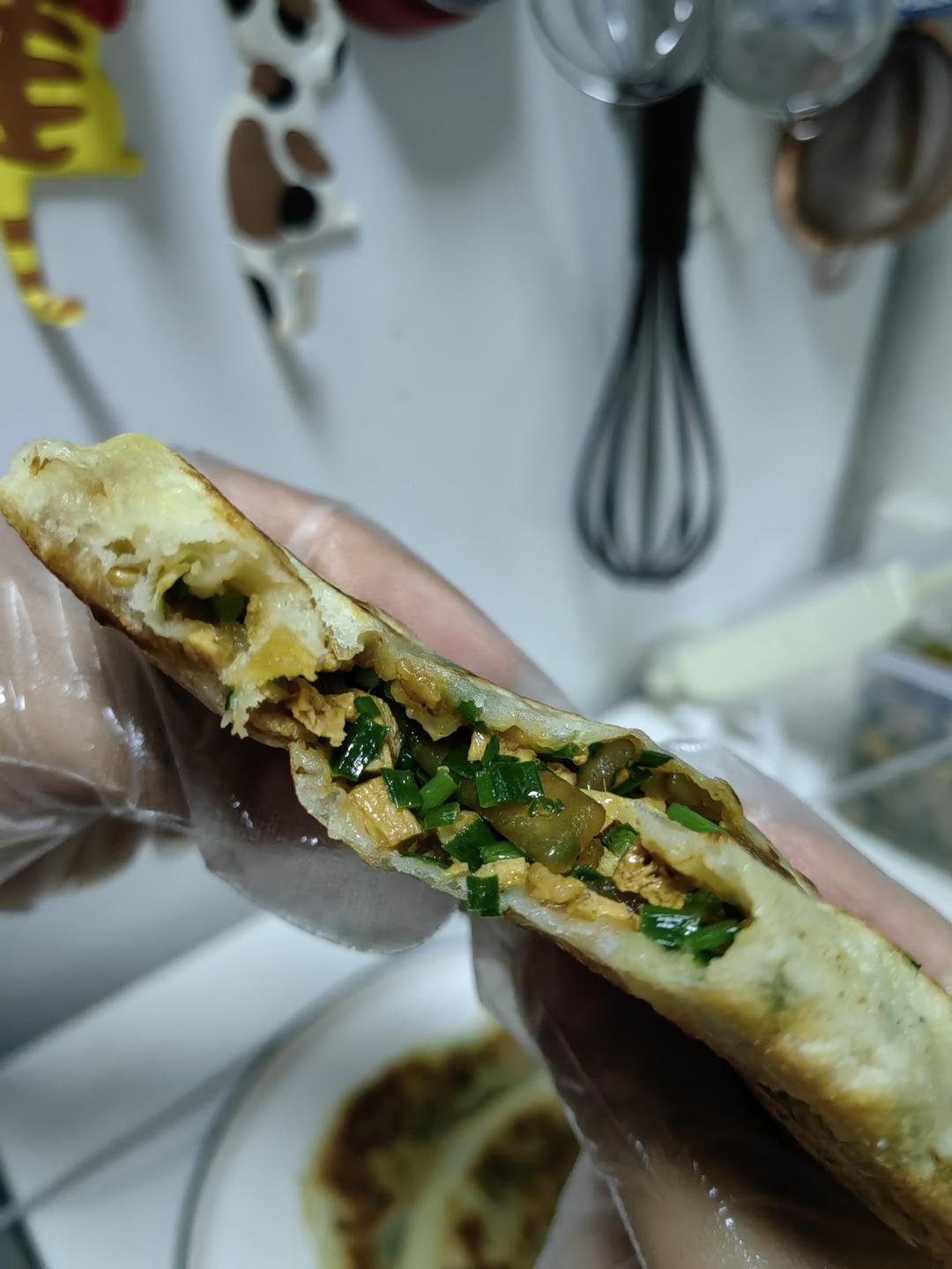 超喧软的馅饼，冷了也不会变硬，全程不用揉面