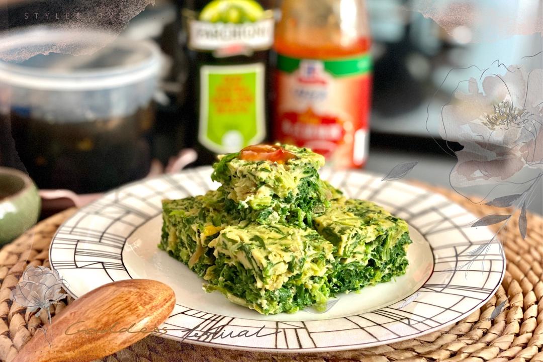 【快手辅食】菠菜蒸鸡蛋糕（12m+）