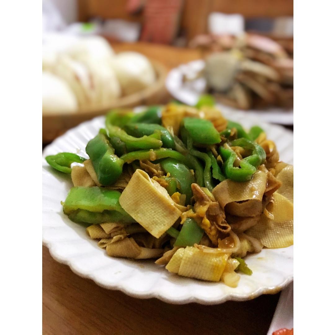 尖椒炒豆皮
